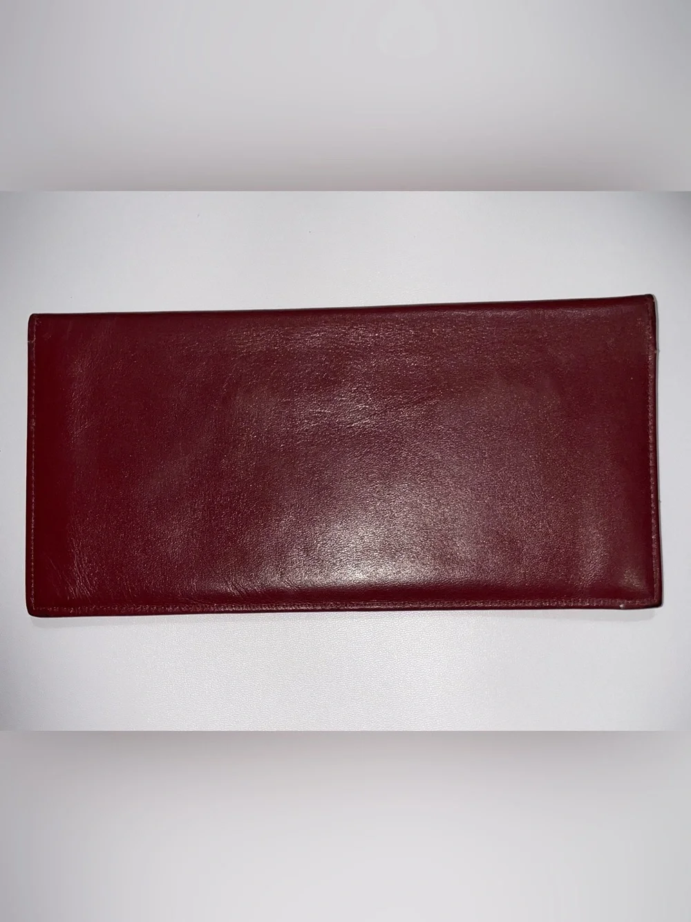 Authentic Vintage Dior Burgundy Embossed Leather Long Wallet
